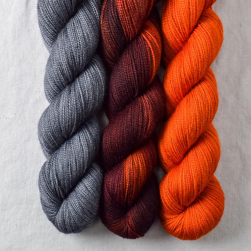 Pewter, Supernova, Volcanic Eruption - Yummy 2-Ply Trio - Babette