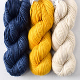 Plover, Goldenrod, Denim - Miss Babs Toe Trio