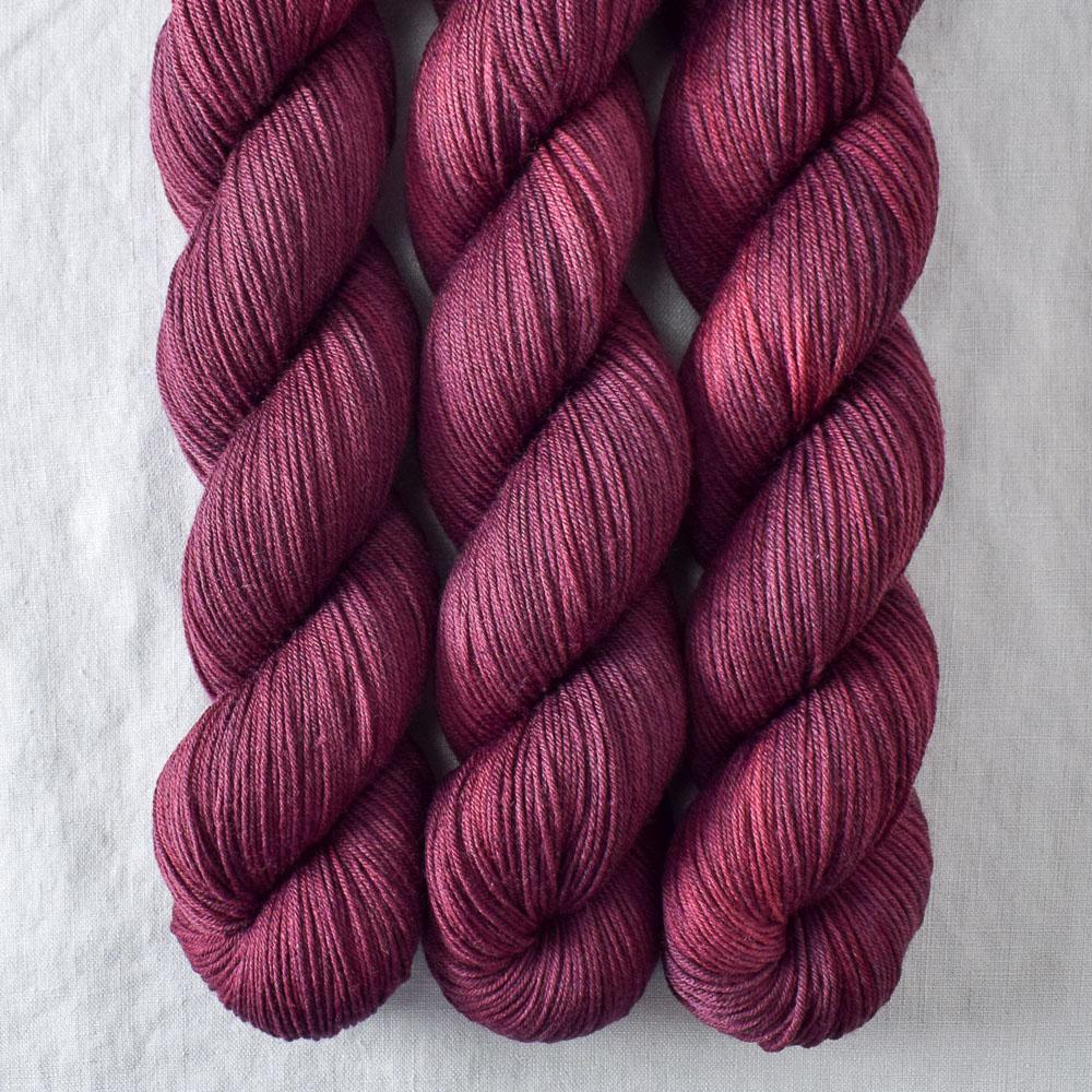 Plum - Miss Babs Putnam Merino wool and nylon sock yarn