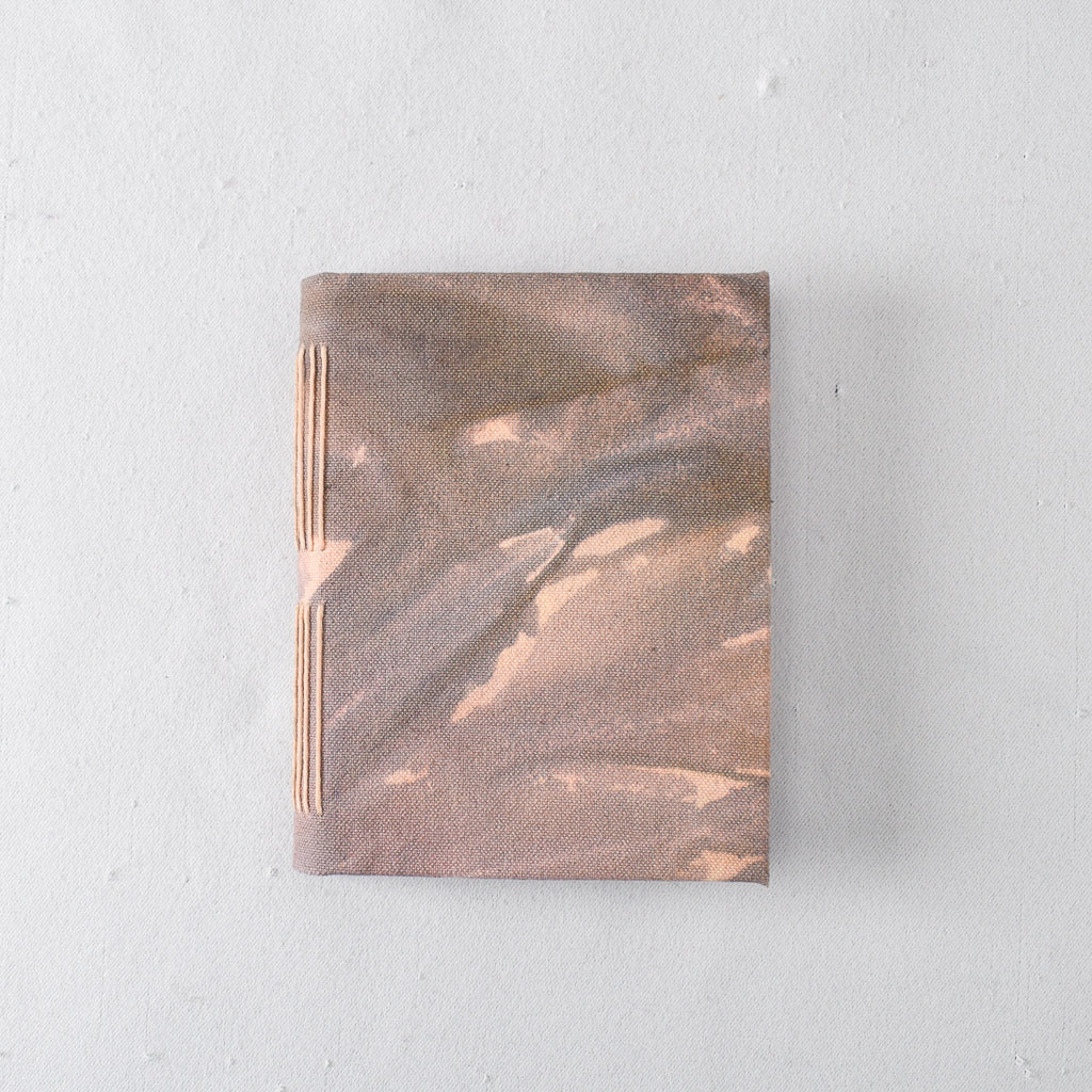 Small Handmade Journal with Purple and Brown Hand Dyed Cover