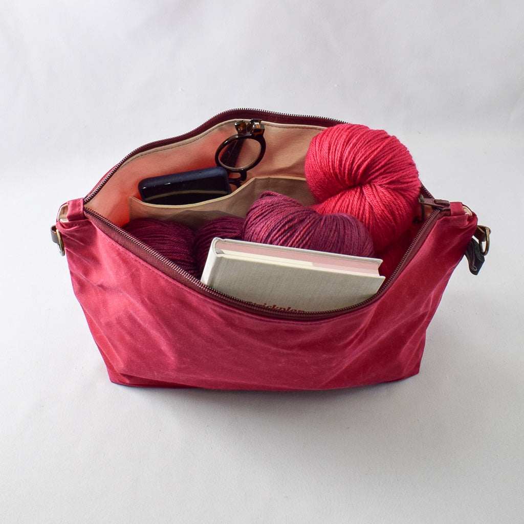 Raspberry Bag No. 5 - The Large Zip Project Bag