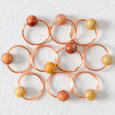 Red Creek Jasper Stitch Markers - Miss Babs Stitch Markers