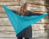 Rib and Lace Shawl - Handmade Sample Garment
