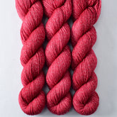 Ruby Spinel - Miss Babs Estrellita fingering weight superwash merino and Lurex yarn