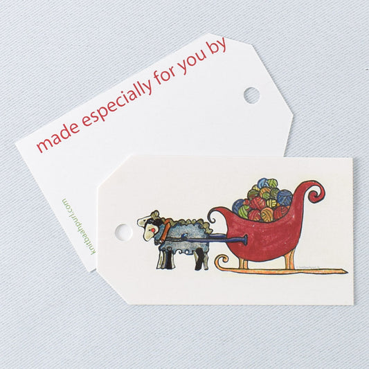 Sheep Sleigh Gift Tag Package of 10 - Miss Babs Notions