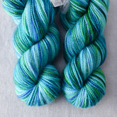 Smurf And Turf - Miss Babs Yummy 2-Ply Toes superwash Merino wool yarn