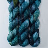 Splashy - Miss Babs Estrellita fingering weight superwash merino and Lurex yarn