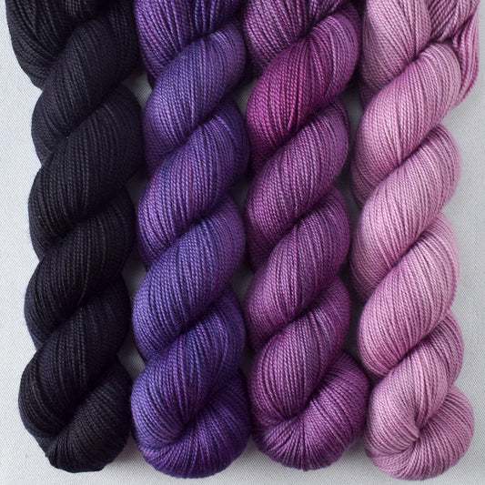 Starling, Lilacs, Sangria, Lepidolite - Miss Babs Yummy 2-Ply Geogradient Set