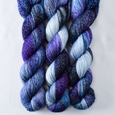 Starry Night - Miss Babs Estrellita fingering weight superwash merino and Lurex yarn