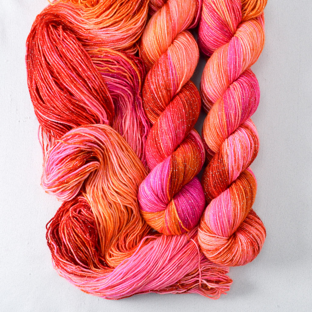Sunrise Swim - Miss Babs Estrellita fingering weight superwash merino and Lurex yarn
