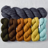 Treasure Map Gradient Set and Pewter Yummy 2-Ply - Shawl Set