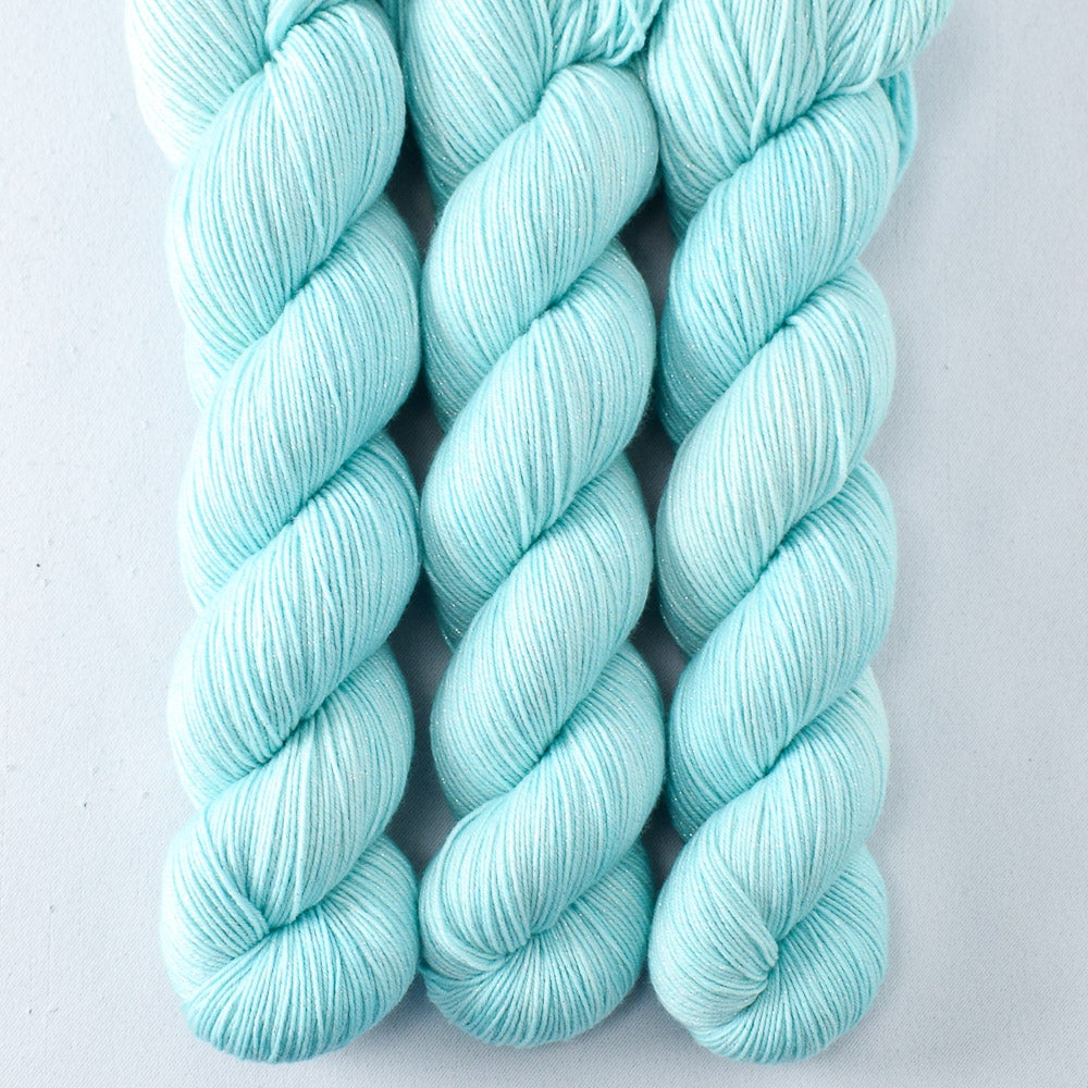 Watering Can - Miss Babs Estrellita fingering weight superwash merino and Lurex yarn