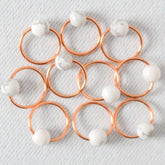 White Howlite Stitch Markers - Miss Babs Stitch Markers