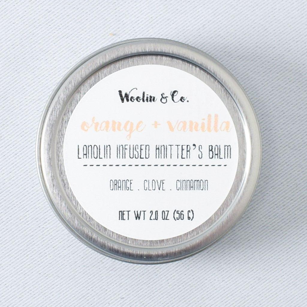 Woolin and Company Orange and Vanilla Lanolin Infused Knitter's Balm - Miss Babs Notions