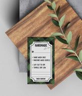 Handmade with Love Plaid Holiday Care Tags - Green, Set of 10