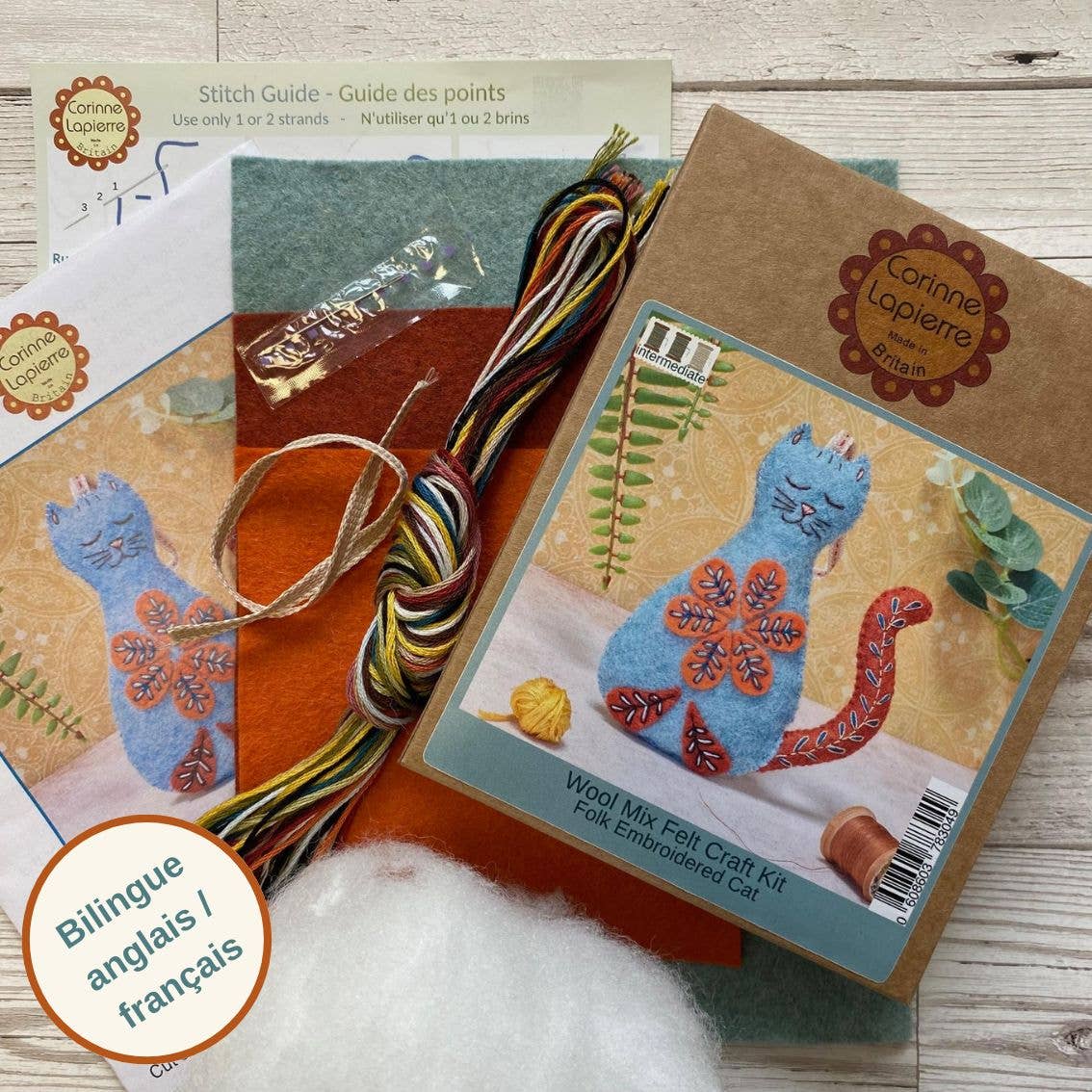 Folk Cat Felt Craft Mini Kit