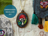 Mushroom Embroidery Necklace Kit
