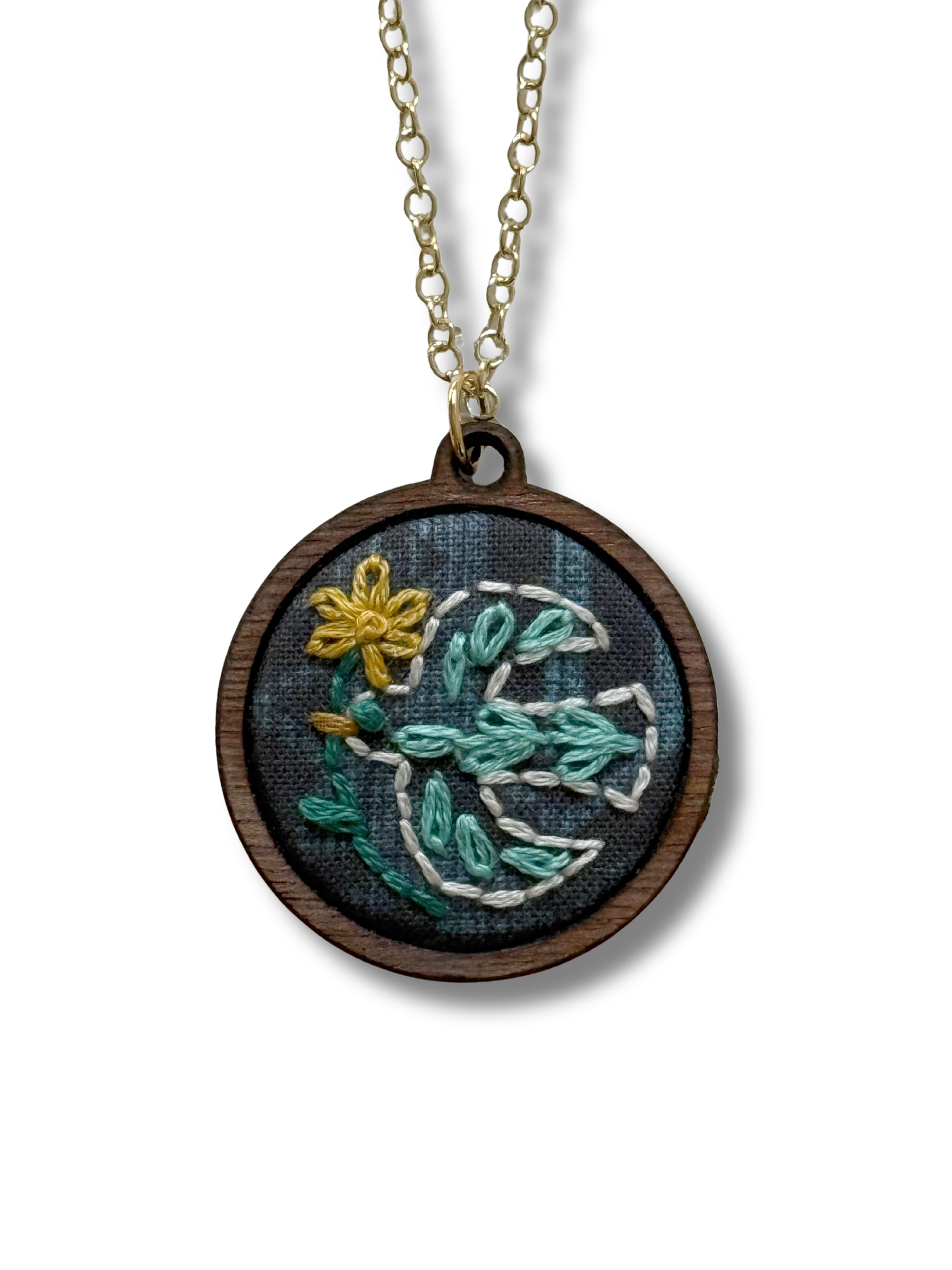 Bird Embroidery Necklace Kit