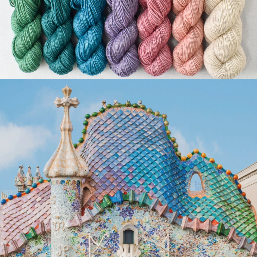 Casa Batlló with Plover - Shawl Set