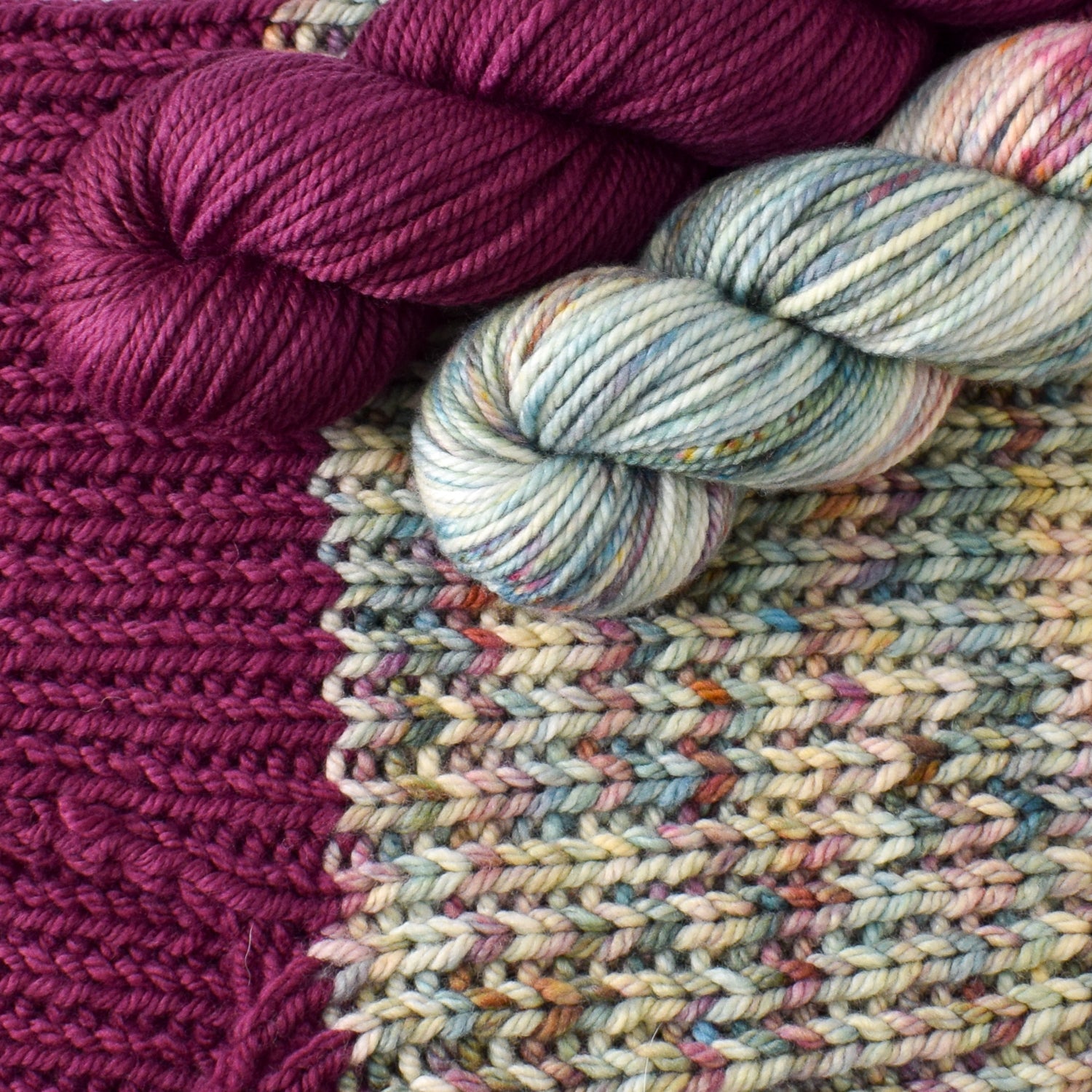 Double Split Color-Blocked Cowl