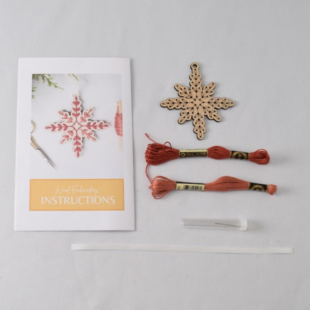 HNB House Vintage Snowflake Ornament Embroidery DIY Kit