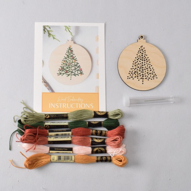 HNB House Christmas Tree Ornament Embroidery DIY Kit