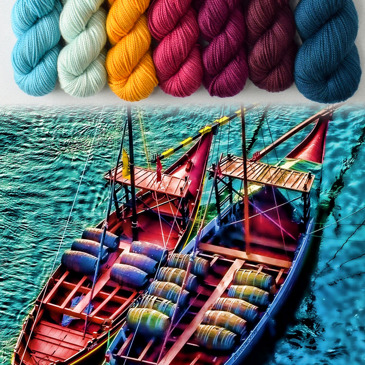 Porto with Tempo - Feel the Breeze Shawl Set