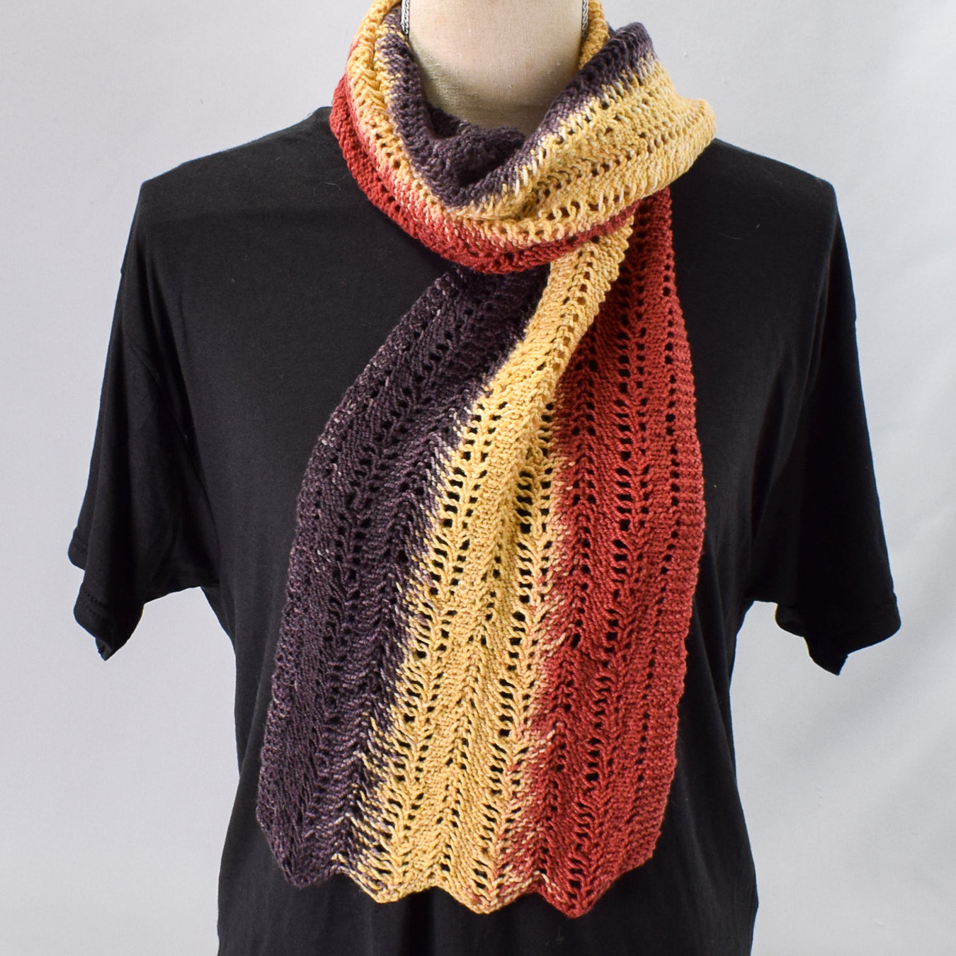 Rainbow Arches Pooling Stole - Handmade Sample Garment