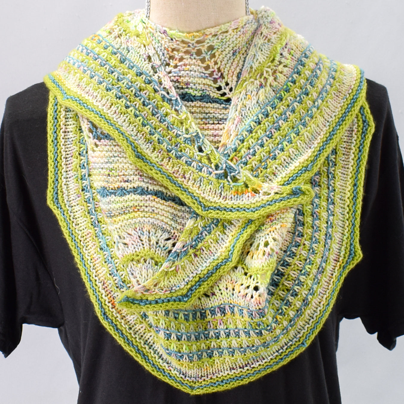 Raspberry Cordial Shawlette - Handmade Sample Garment