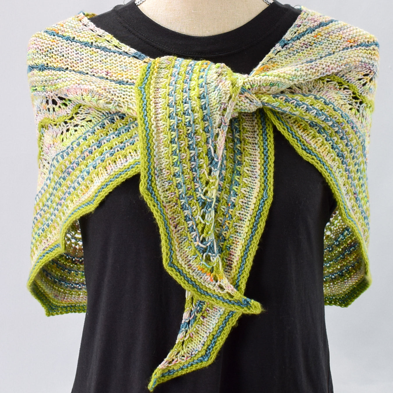 Raspberry Cordial Shawlette - Handmade Sample Garment