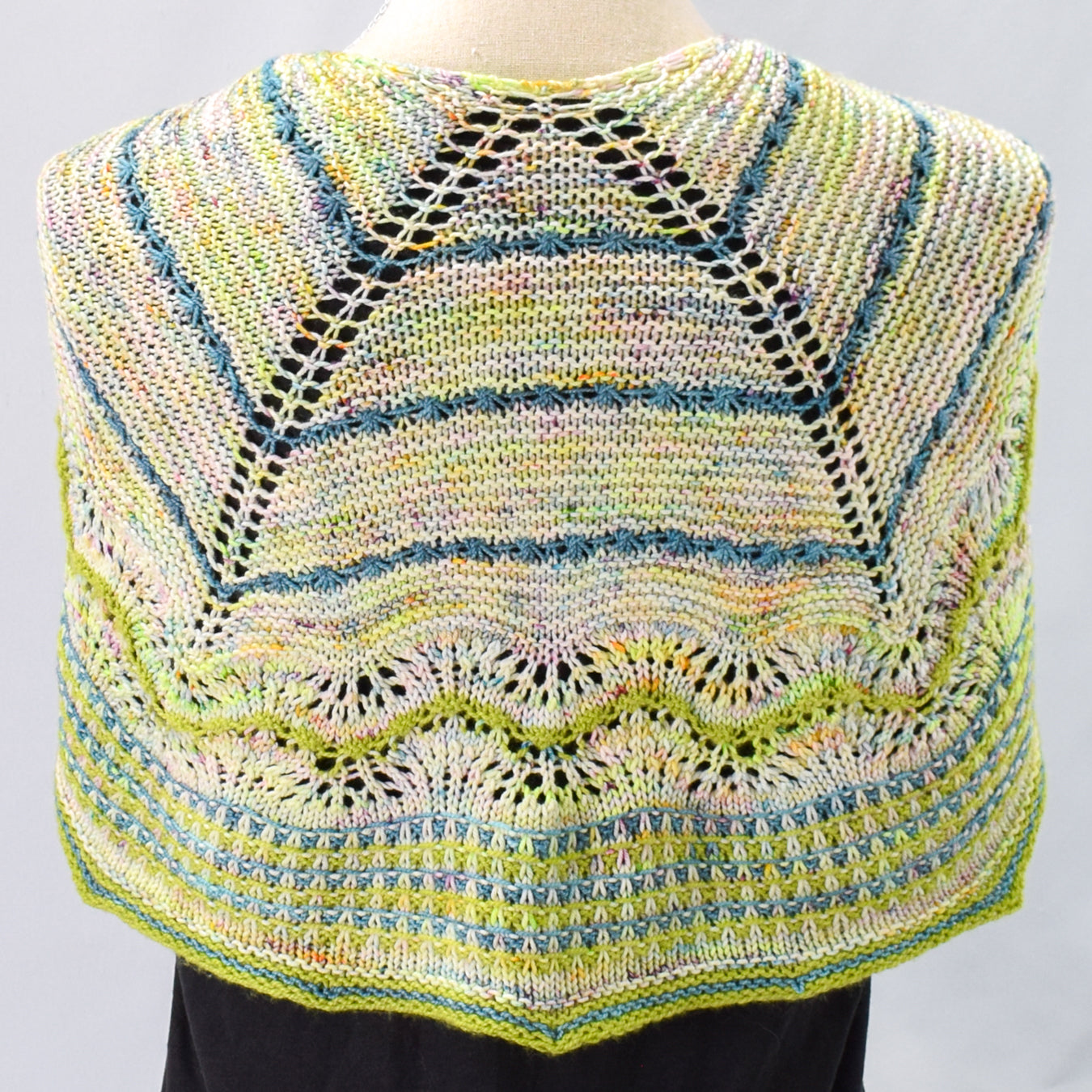 Raspberry Cordial Shawlette - Handmade Sample Garment