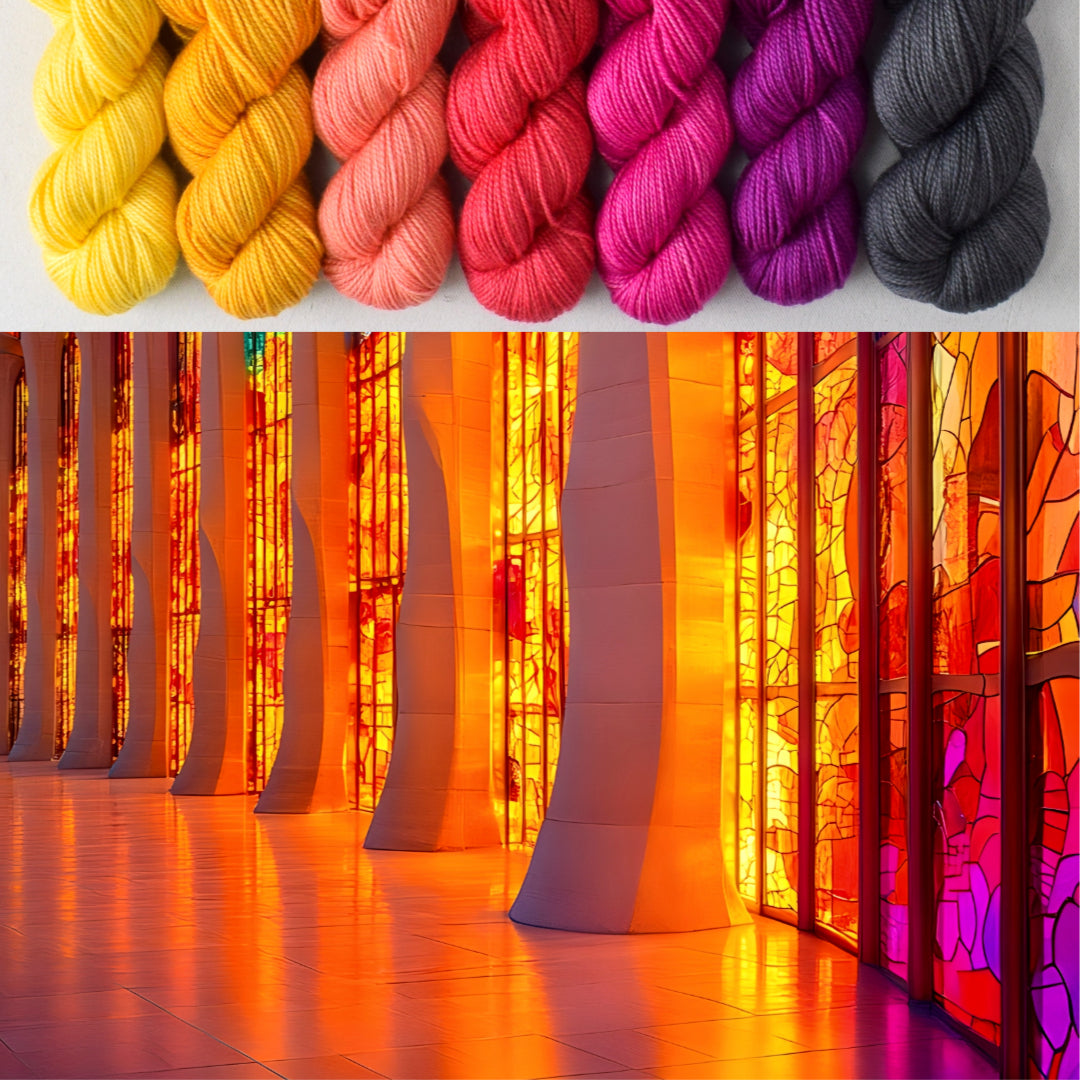 Sagrada Familia with Dark Carina - Shawl Set