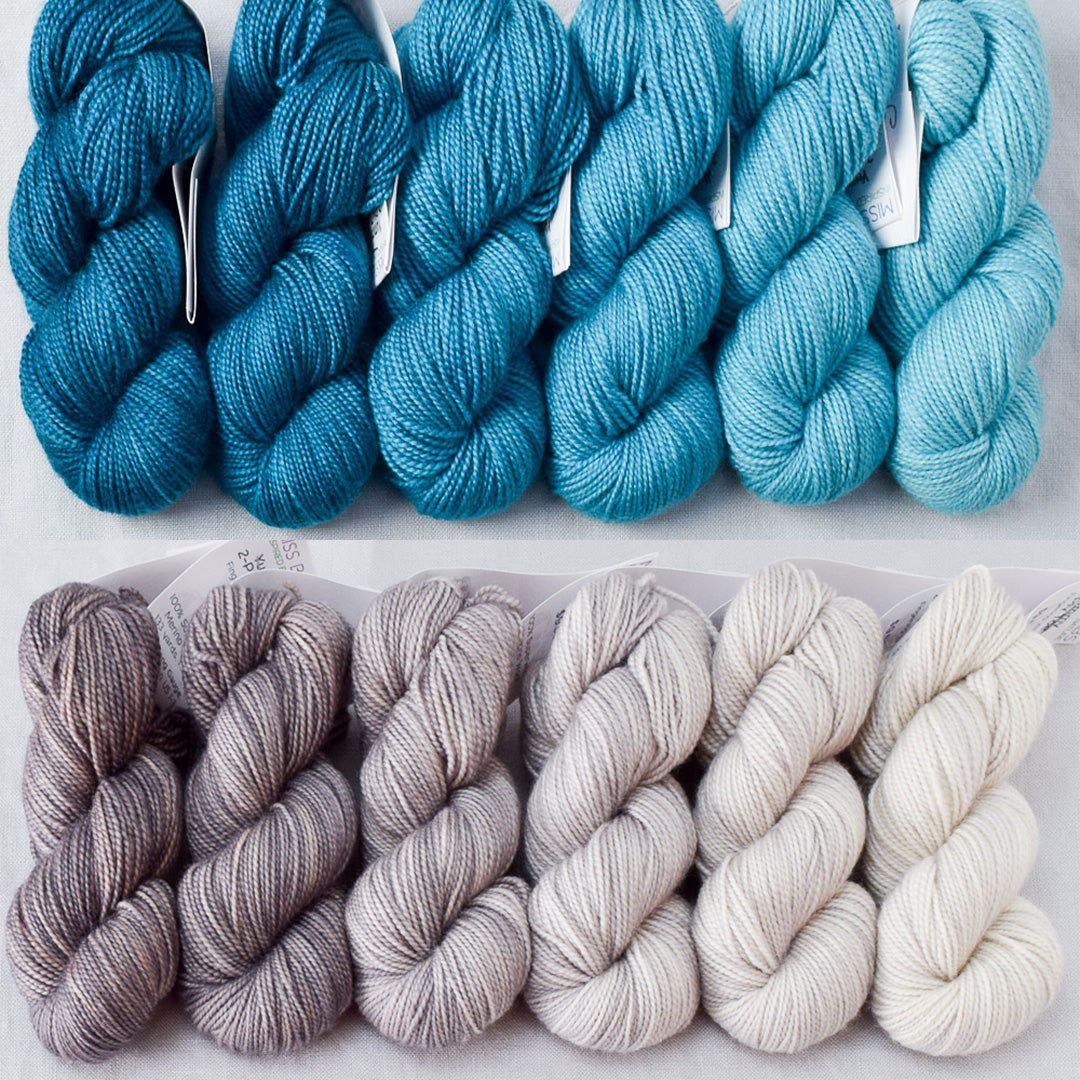 Sea Teal and Beachcomber - Miss Babs Super Asymmetry Set