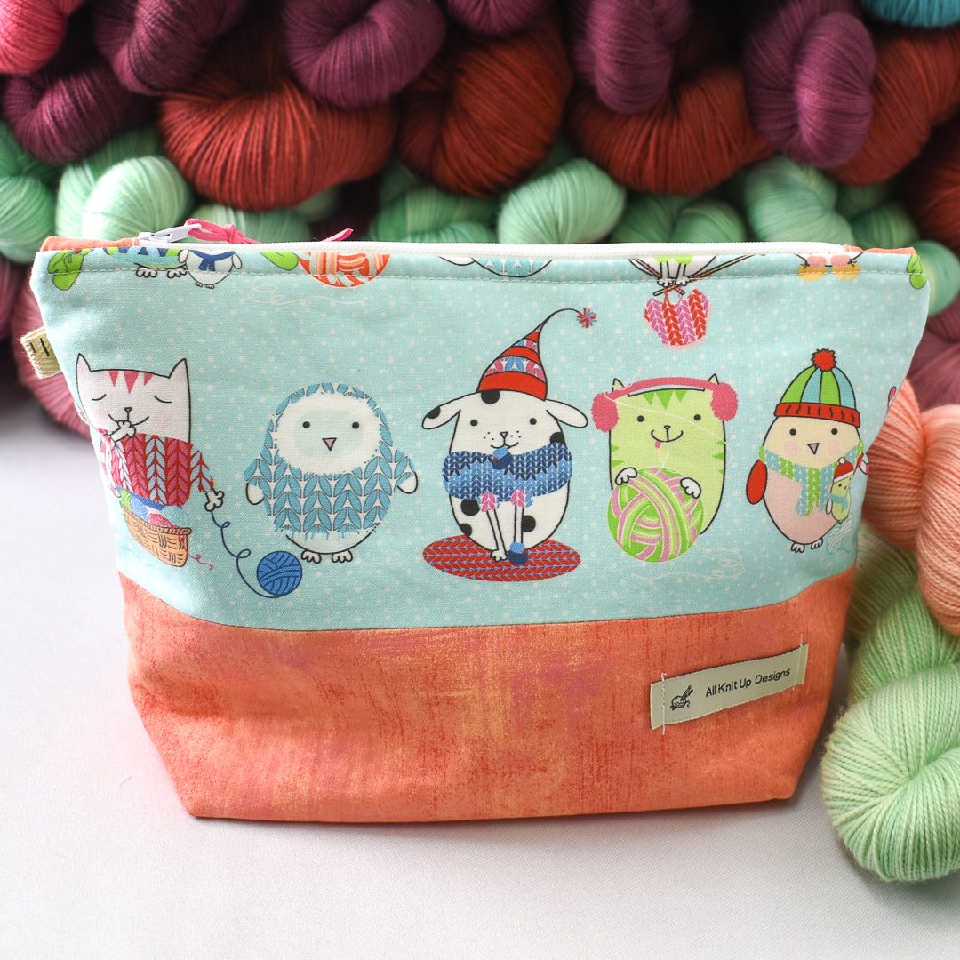 All Knit Up Knitwear Animals Project Bag - Medium - Miss Babs Notions