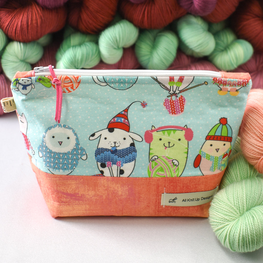 All Knit Up Knitwear Animals Project Bag - Small - Miss Babs Notions