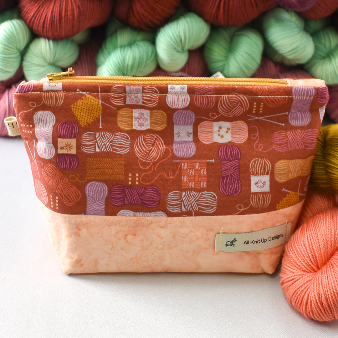 All Knit Up Needles and Skeins Project Bag - Small - Miss Babs Notions