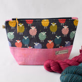 All Knit Up Sheep Print 1 Project Bag - Medium - Miss Babs Notions