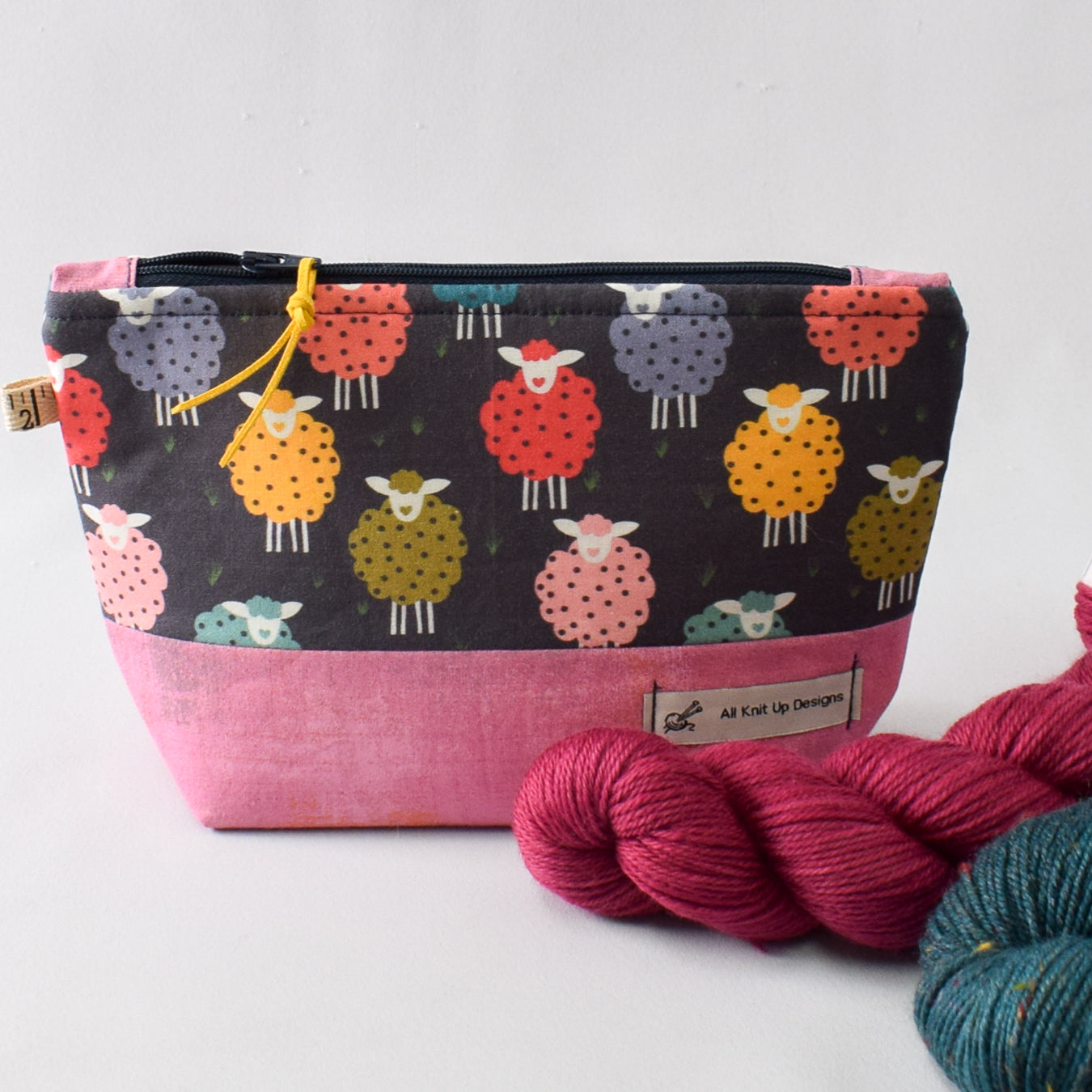 All Knit Up Sheep Print 1 Project Bag - Small - Miss Babs Notions