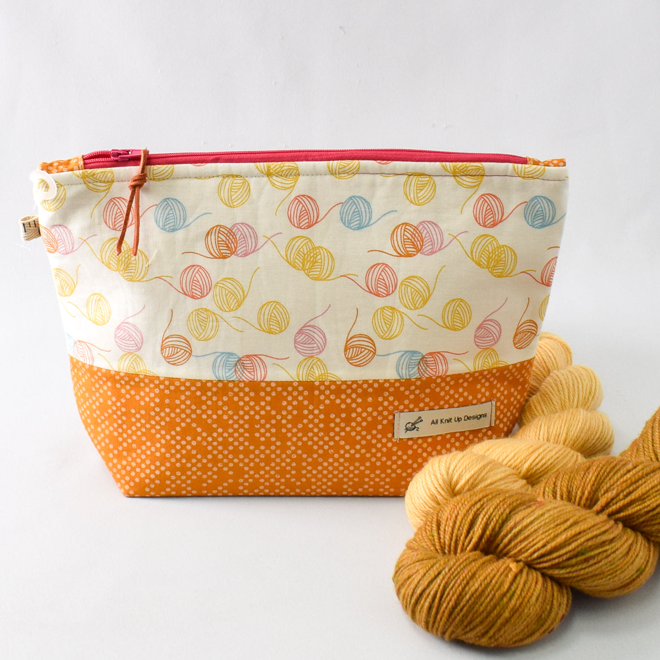 All Knit Up Yarn Ball Project Bag - Medium - Miss Babs Notions