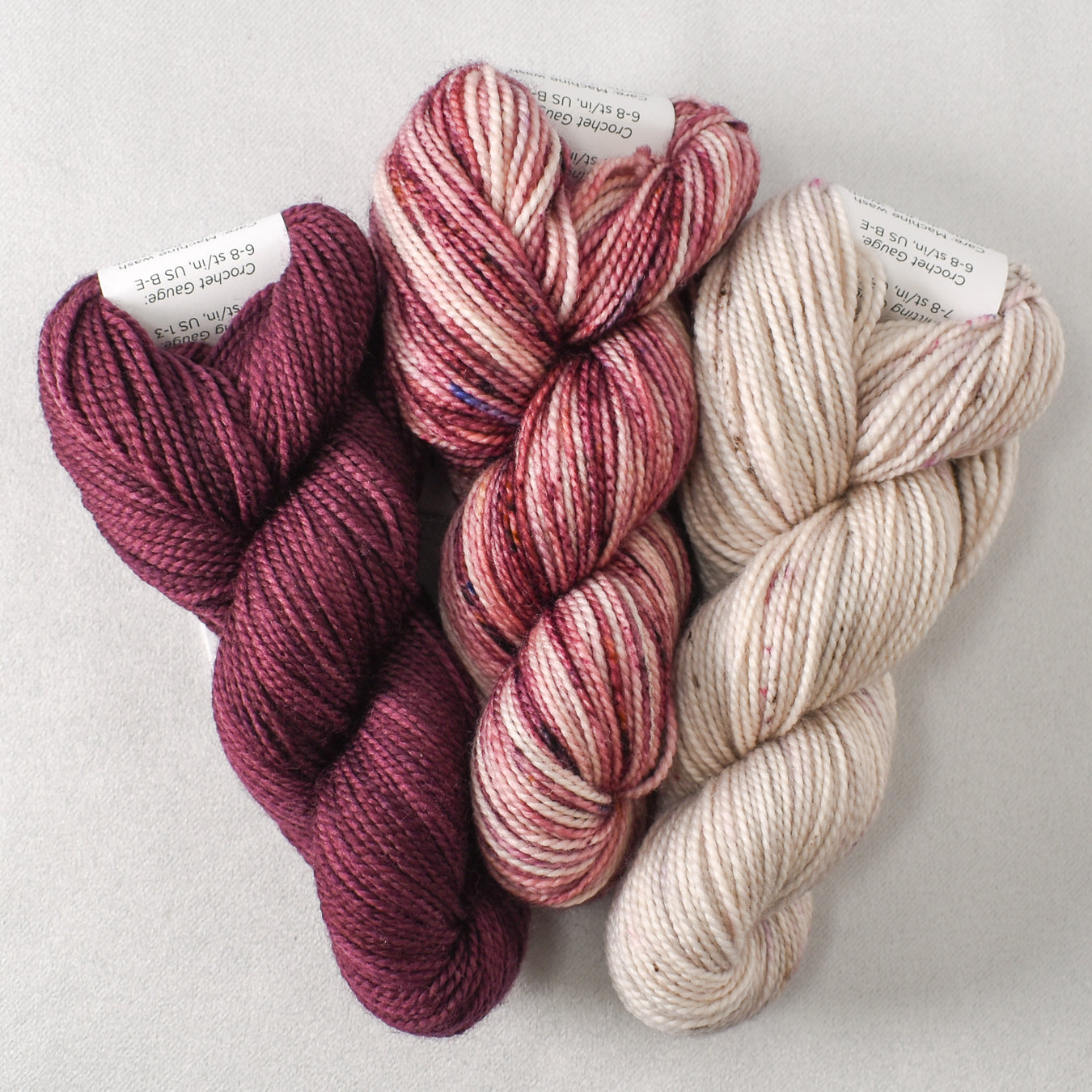 Beary Cozy Gnome Set: Cordovan, Head Over Heels, and Pink Passion - Miss Babs Toe Trio