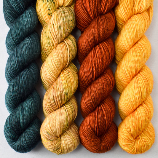 Blackwatch, Tuscan Sun, Cygnus, and Curcuma - Miss Babs Yummy 2-Ply Quartet