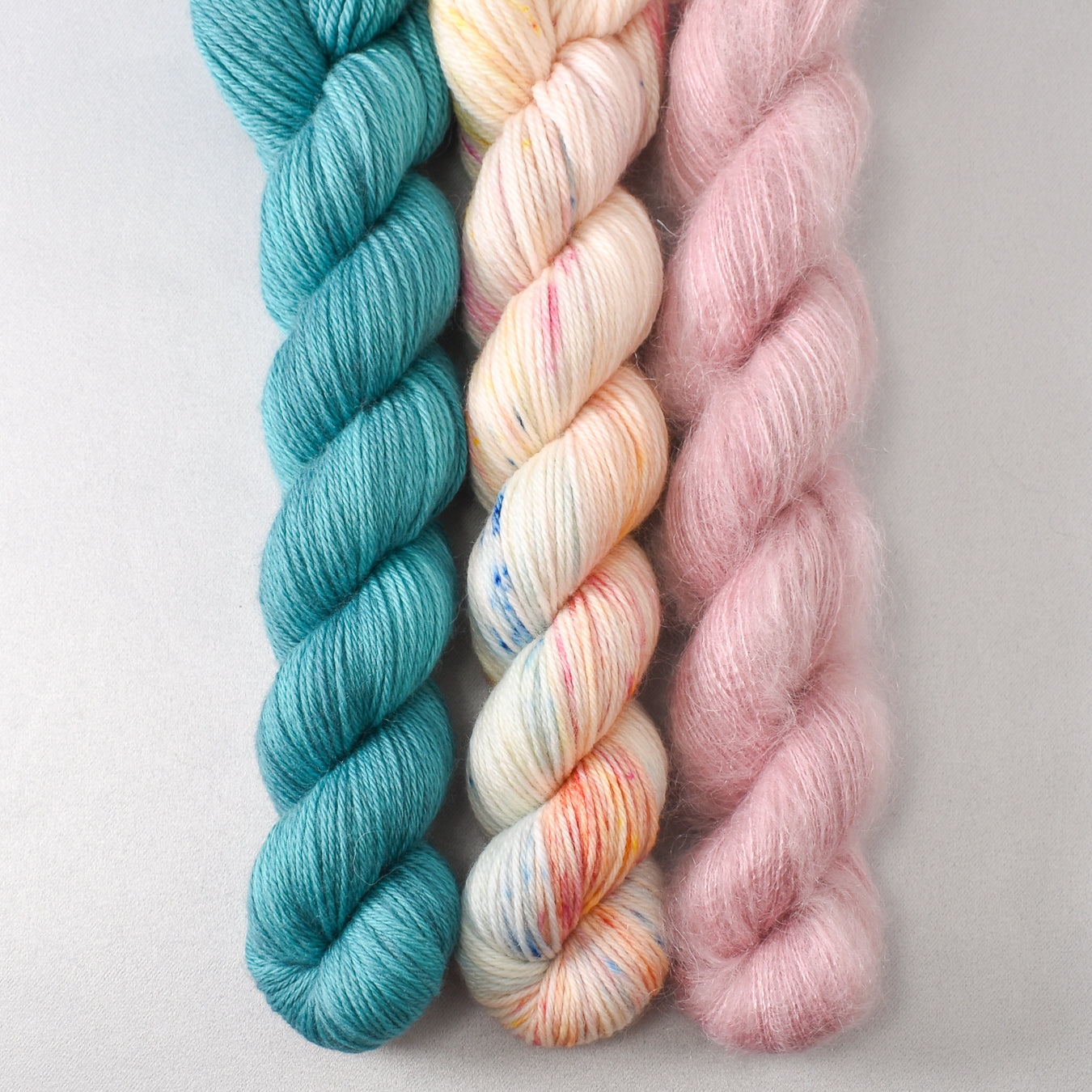 Blue Parakeet, Hitchhiker's Birthday, and Sugar - Miss Babs Pillowy Cowl Set