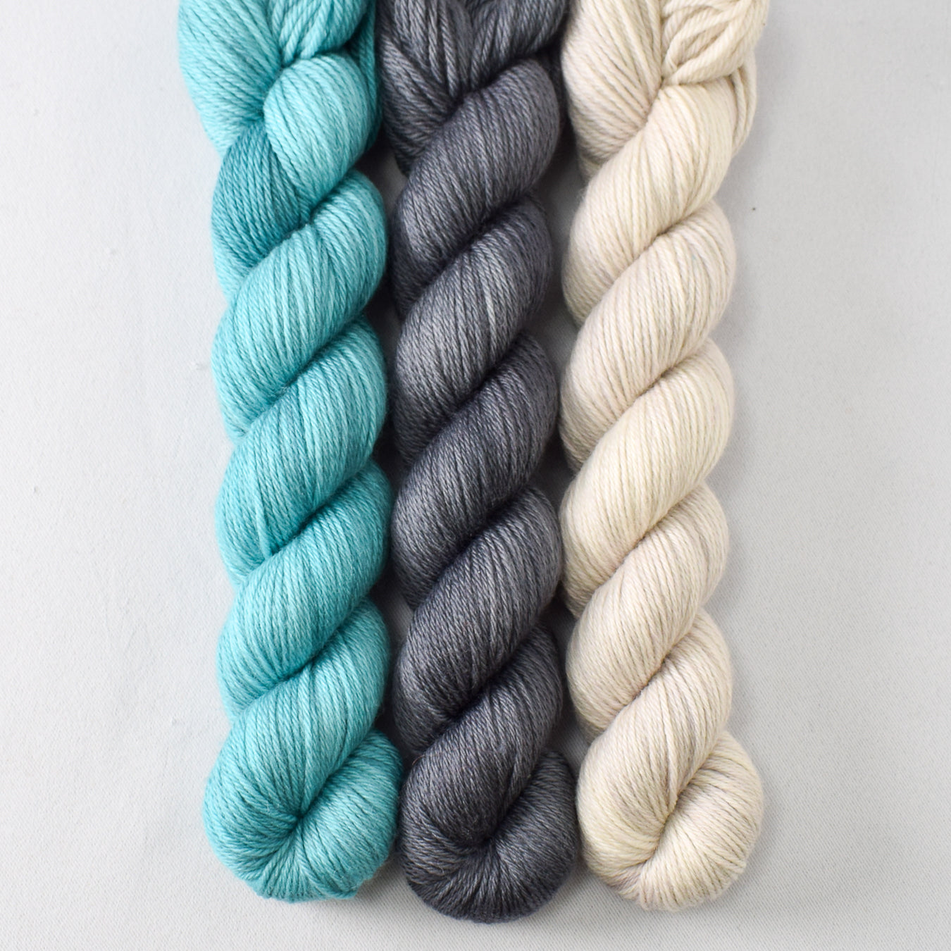 Blue Parakeet, Moonscape, and White Peppercorn - Miss Babs Yowza Mini Trio