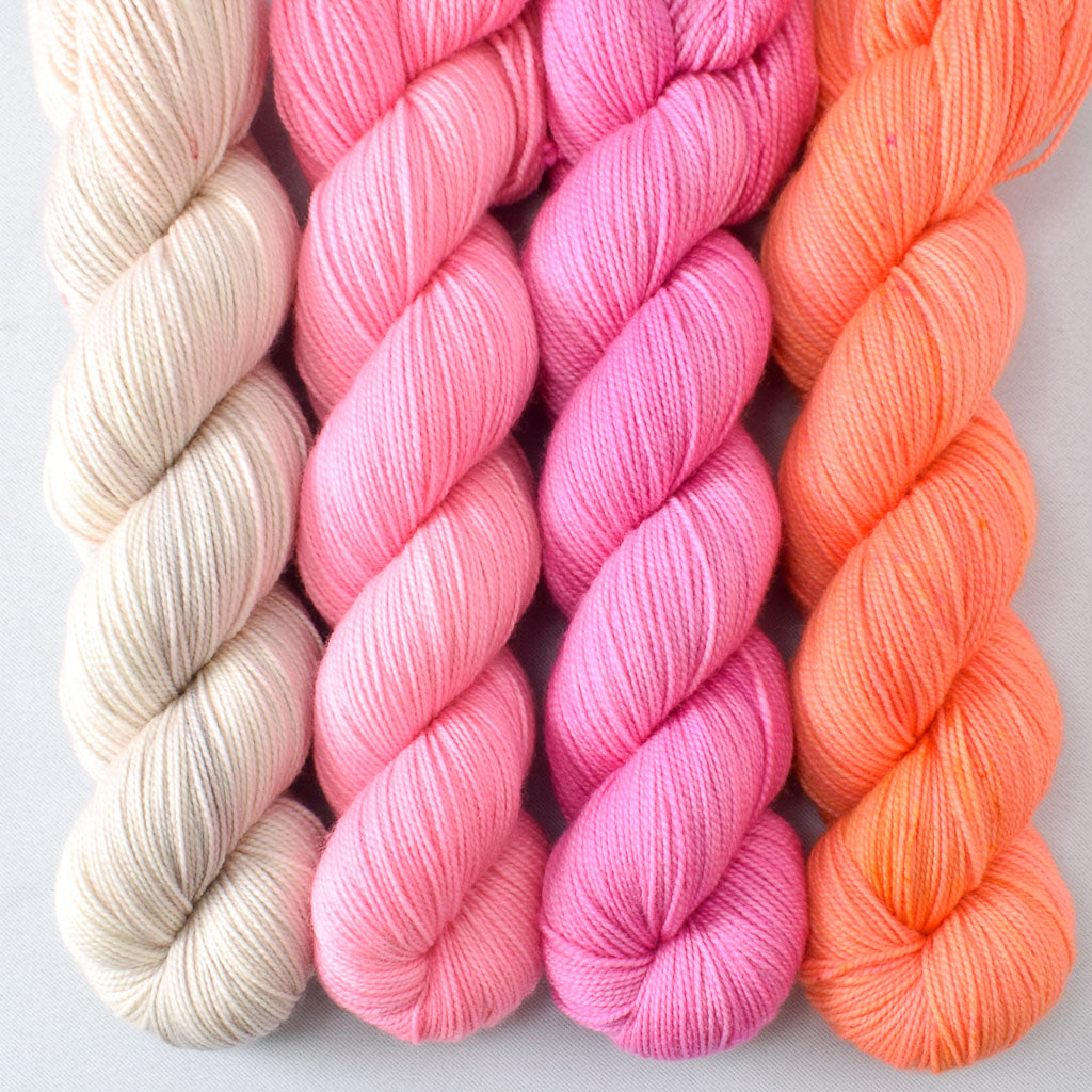 Blusher, Cat's Meow, Ruchbah, and Ambrosia - Miss Babs Yummy 2-Ply Quartet