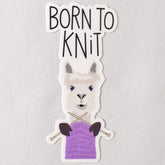 Born to Knit Alpaca Vinyl Sticker - Miss Babs Notions