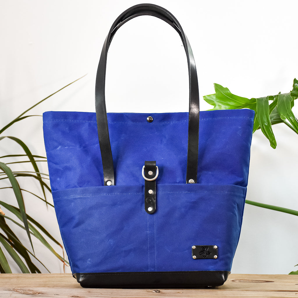 Cobalt Bag No. 3 with Black Leather - The Everywhere Bag