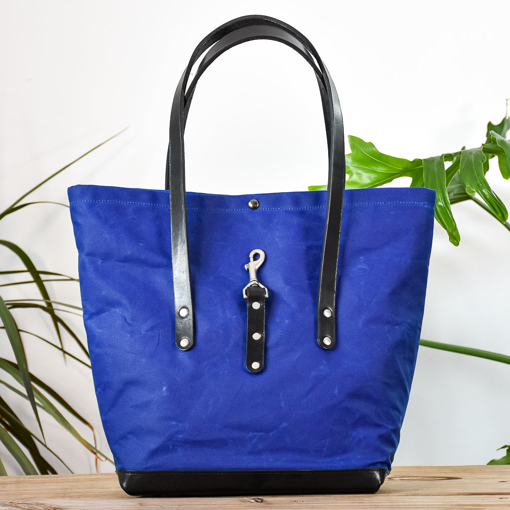 Cobalt Bag No. 3 with Black Leather - The Everywhere Bag