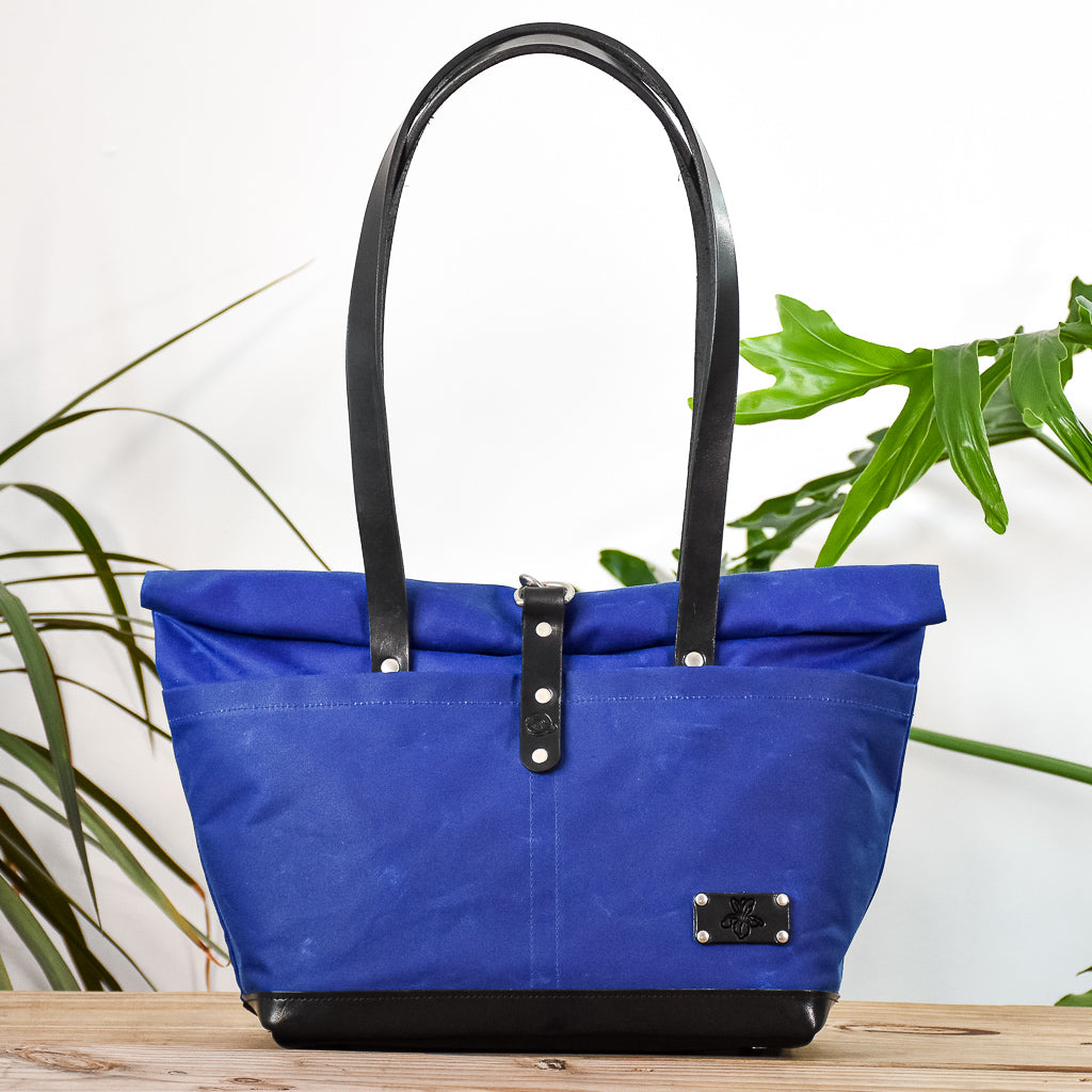 Cobalt Bag No. 3 with Black Leather - The Everywhere Bag
