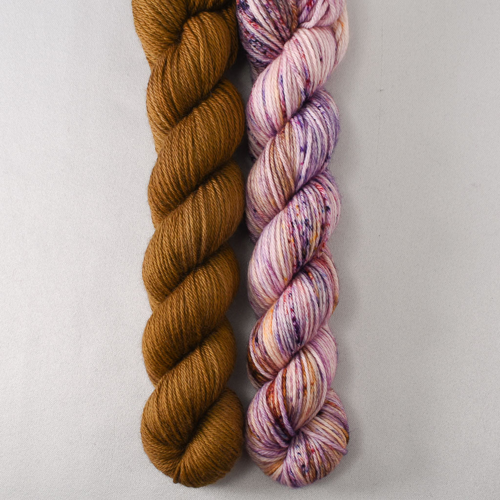 Candied Pecan and Radiant Cloudscape - Miss Babs Yowza Mini Duo