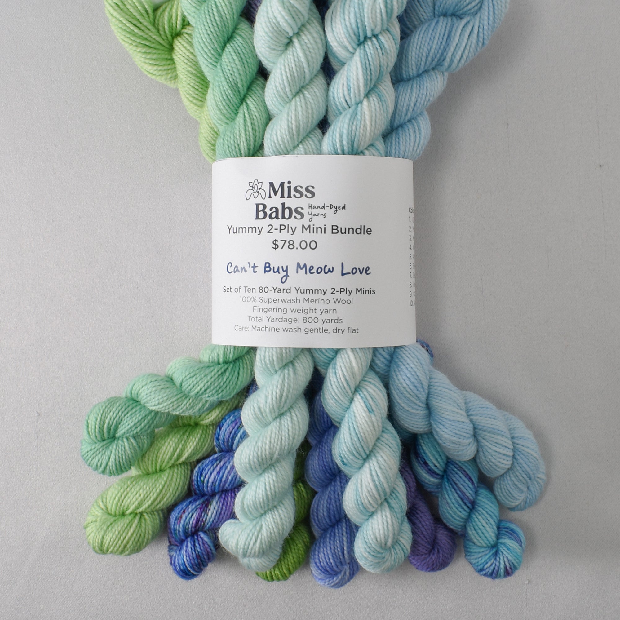 Can't Buy Meow Love - Yummy 2-Ply Mini Bundle - Babette - PRE-ORDER, will ship by Friday, July 17